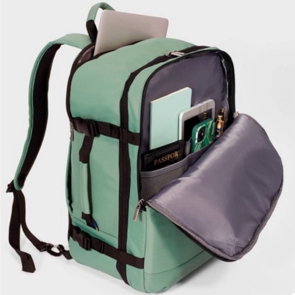 Open Story Women’s 35L Soft Shell Water Resistant Travel Hybrid Backpack - Picture 2 of 7